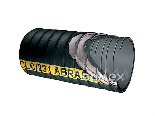 CLC, 50/60mm, 1bar/-0,4bar, NR/NR-SBR, -30°C/+60°C, schwarz/gelbe Streifen, 